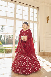 Thread With Sequince Embroidered